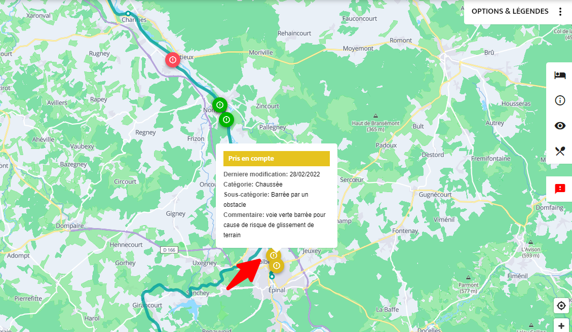 Visualisation signalement