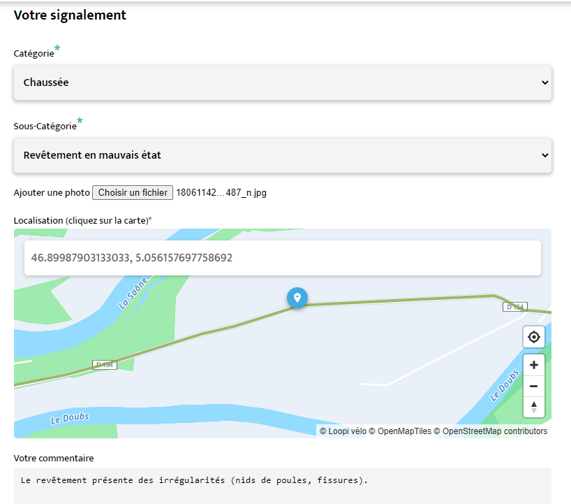 Localisation signalement