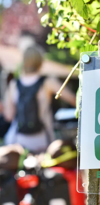Le logo Accueil Vélo pour repérer les prestataires le long de l'itinéraire